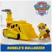 Paw Patrol, Rubble’s Bulldozer Toy Truck with Collectible Action Figure | Action Rescue Vehicle, Rolling Wheels, Rubble Action Figure, Imaginative Pretend Play, Kids Toys for Boys & Girls Ages 3 & Up