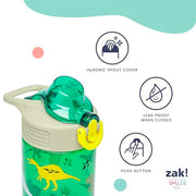 Zak Designs Marvel Spider-Man Sage 16oz Leak-Proof Straw Kids Water Bottle | BPA Free, Durable Plastic, Cupholder Friendly, Dishwasher Safe, Easy to Clean, Lid Lock, Handle, For School, Home, Travel