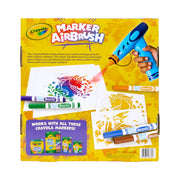 Crayola Marker Airbrush Spray Art Kit, 8 Washable Markers, 5 Stencils | Arts & Crafts Toys for Kids, Birthday, Holiday Gifts for Girls & Boys 6+, Battery-Powered Sprayer Kids Activities