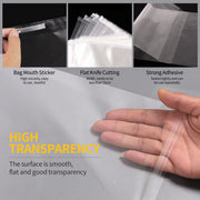 A4 Clear Self-adhesive Bags 100 Pack, 22x30CM Self Sealing Cellophane Display Bag/Sealable Bags, Food Safe, A4 Cello Bags OPP for Cookies,Cards,Envelopes,Pictures