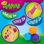 Crayola Globbles Fidget Toy, 6ct, Sticky Stress Ball, Kid Stocking Stuffers | Holiday Gift for Kids & Adults, Squishy Balls, Calming Sensory Gifts for Stress Relief