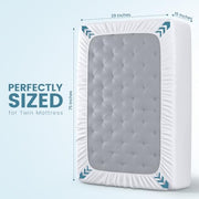100% Waterproof Twin Size Mattress Protector, Noiseless Mattress Cover | Deep Pockets Fits 15" Mattresses, Soft & Breathable Mattress Pad, Machine Washable For Home & Hotel by Utopia Bedding