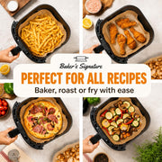 Air Fryer Liners Disposable, Unbleached Parchment Paper Baking Liners | Non-Stick, Oil-Proof, Fits 5-8 Qt Baskets, Heat Safe to 450F, BPA-Free & PFAS-Free for Ninja, Cosori, Instant Pot