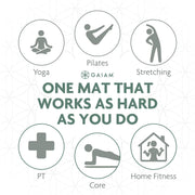 Gaiam Thick Yoga Mat, Exercise & Fitness Mat with Easy-Cinch Carrying Strap | Non-Slip NBR Foam | Joint Cushioning | Yoga, Pilates, Fitness & Floor Workouts | 72"L x 24"W