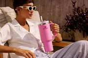 STANLEY Quencher H2.0 Tumbler with Handle and Straw 30 oz | Flowstate 3-Position Lid | Cup Holder Compatible for Travel | Insulated Stainless Steel Cup | BPA-Free | Rose Quartz 2.0
