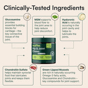 Wuffes Advanced Hip & Joint Chews for Small & Medium Breed Dogs, Vet Recommended, Glucosamine, Chondroitin, MSM, Green-Lipped Mussel & Hyaluronic Acid Supplement, Supports Mobility, 60 Pork Chews