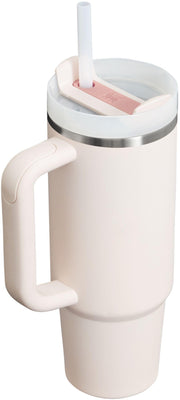 STANLEY Quencher H2.0 Tumbler with Handle and Straw 30 oz | Flowstate 3-Position Lid | Cup Holder Compatible for Travel | Insulated Stainless Steel Cup | BPA-Free | Rose Quartz 2.0
