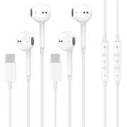 2 Pack [Apple MFi Certified] USB C Headphones Wired for iPhone 18 17 16 15 | Wired Earbuds with Microphone & Remote Control Noise Cancelling Type C Earphones for iPhone Duo 18 17 16 15 Pro Max, Galaxy