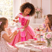 Meland Light Up Princess Dress for Girls Ages 3-10, Halloween Costume Party | Pink Light up Princess Dress for Girls with Princess Toys, Halloween Christmas Birthday Gift for Girls 3 4 5 6 7 8 9 10