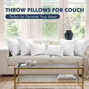 MIULEE 18x18 Throw Pillows Inserts 2 Pack, Decorative Pillows for Couch Bed | 100% Virgin Filling, Full and Fluffy, Lumbar, Back and Neck Support