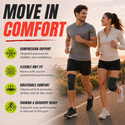UFlex Athletics Knee Brace Sleeve Men & Women | Knee Compression Sleeve Support for Arthritis Joint Pain Relief, Workout, Swelling, Sports, Circulation, Running ACL Recovery