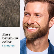 JUST FOR MEN Mustache & Beard Dye, Keratin, Medium Brown M-35 (1 Pack) | Mustache & Beard color medium brown designed for facial hair to instantly eliminate gray. Enhanced with keratin & biotin.