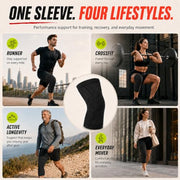 UFlex Athletics Knee Brace Sleeve Men & Women | Knee Compression Sleeve Support for Arthritis Joint Pain Relief, Workout, Swelling, Sports, Circulation, Running ACL Recovery