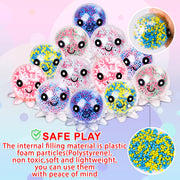 VESPRO 12 Pack Fidget Stress Balls for Adults, Cute Octopus Stress Ball | Features a soft, squeezable texture, Bulk Squishy Squeeze Ball Toys Set for Classroom Prizes and Birthday Party Favors