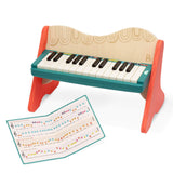 B. toys Wooden Piano, Mini Maestro with Color-Coded Songbook | Wooden piano toy with color-coded keys and songbook featuring 6 classical compositions; 3+ Years