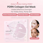 medicube Jelly Gel Mask with Salmon DNA PDRN Pink Collagen, Plump & Hydrate | Overnight Face Mask for Glass Glow Skin - Hydration, Firming, Moisturizing & Elasticity Care, Korean Skincare, 28g x 4ea
