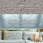 Purina Tidy Cats Free and Clean Unscented Clumping Cat Litter, 38 lb Box | Activated charcoal delivers lasting odor control, made without fragrances or dye, clumping