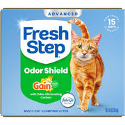 Fresh Step Advanced Odor Shield Clumping Cat Litter with Gain, 18.5 lb, 2Pk | Odor Shield with Ammonia Block Technology, Low Dust, Multi Cat, Compatible with Most Automatic Litter Boxes