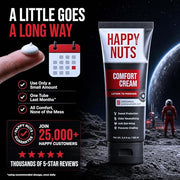 HAPPY NUTS Comfort Cream Deodorant For Men: Anti-Chafing Sweat Defense, Odor Control, Aluminum-Free, Travel Essential, Mens Deodorant & Hygiene Products for Men's Private Parts 3.4 Fl Oz - Original