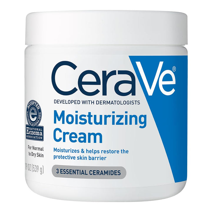CeraVe Moisturizing Cream, Face & Body Moisturizer for Dry Skin, 19oz | Skin Care with Hyaluronic Acid, Skin Barrier Repair, Ceramide Moisturizer, Fragrance Free, Non-Comedogenic, Daily Use