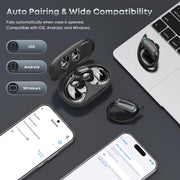 Wireless Earbuds Bluetooth Headphones, 54H Playtime Stereo Over Ear Buds with ENC Noise Cancelling, LED Power Display, IPX7 Waterproof Sport Earphones with Earhooks for Running/Workouts (Black)