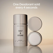 Salt & Stone Aluminum-Free Deodorant, Women & Men Santal & Vetiver 2.6 oz | Extra Strength 48 Hour Protection, Gender Neutral Scent, Made with Niacinamide, Spirulina, Magnesium & Antioxidants