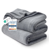 Bedsure Fleece Bed Blankets Queen Size Grey - Soft Cozy Warm Halloween Fall Throw Blanket Lightweight Room Home Decor, Christmas Decorations Gifts for Women and Men, 90x90 inches