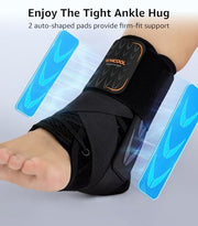 WHCOOL Slim-Fit Ankle Brace for Sprained Ankle, Quick Lace Up Ankle Support for Women Men With 2 Auto-Shaped Pads, Air Fabric Cool Ankle Stabilizer for Injury Recover, Running,Sports, M(12”-13”)