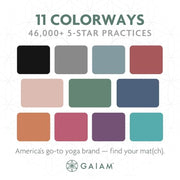 Gaiam Thick Yoga Mat, Exercise & Fitness Mat with Easy-Cinch Carrying Strap | Non-Slip NBR Foam | Joint Cushioning | Yoga, Pilates, Fitness & Floor Workouts | 72"L x 24"W