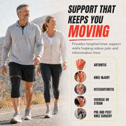 UFlex Athletics Knee Brace Sleeve Men & Women | Knee Compression Sleeve Support for Arthritis Joint Pain Relief, Workout, Swelling, Sports, Circulation, Running ACL Recovery