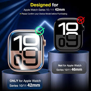 LK 6 Pack for Apple Watch Series 12/11/10 42mm Screen Protector, TPU | Anti-Scratch, Self-Healing Soft TPU Apple Watch 42mm Screen Protector, Bubble Free, HD Transparent, Touch Sensitive