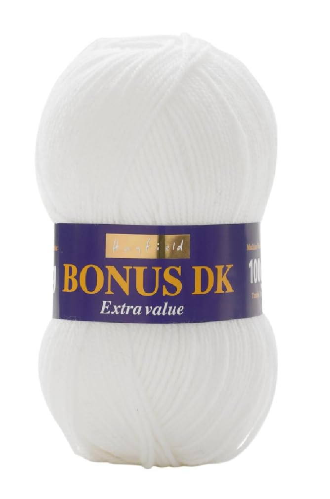 Sirdar Hayfield Bonus DK Double Knitting, White (961), 100g