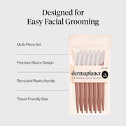 Kitsch Dermaplane Razor for Women Face – Terracotta, 12 pcs | Face Razors for Women & Men, Eyebrow Razor & Face Shaver – Exfoliating Facial Razor & Dermaplaner as Tool for Smoother Skin