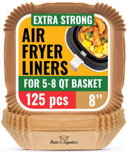 Air Fryer Liners Disposable, Unbleached Parchment Paper Baking Liners | Non-Stick, Oil-Proof, Fits 5-8 Qt Baskets, Heat Safe to 450F, BPA-Free & PFAS-Free for Ninja, Cosori, Instant Pot