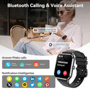 Smart Watch for Men Women, 1.83" HD Touch Screen with Bluetooth Call, IP68 Waterproof, 140+ Sport Modes, Fitness Tracker with Heart Rate & Sleep Monitor, Pedometer, Compatible with Android iPhone