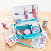 Melissa & Doug Love Your Look Pretend Makeup Kit 16-Piece Play Set | 16 Pieces, Pretend Play Makeup Kit, Lipstick, Foundation, Eye Shadow, Portable Case, Mirror, Preschool Toys for Kids, Ages 3+