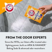 ARM & HAMMER Slide Platinum Easy Clean-Up Clumping Cat Litter, 34 lbs | 24/7 Odor Control, Triple-Action Freshness, Non-Stick, Low Tracking, Multi-Cat Formula, Scented, Online Only