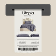 Twin Sheets Set, 3 Pieces 16" Deep Pocket Hotel Luxury Bed Sheets, Grey | Extra Soft Bedsheet Set for Kids, Women & Men, Comfy & Breathable Cooling Sheets, Fitted Sheet, Flat Sheet, 1 Pillowcase