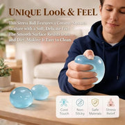 Coconut Oil Squishy, Coconut Oil Slow Rising Squeeze Stress Ball Clear Jelly Bubblegum Texture Coconut Oil Squishy Toy (Blue)
