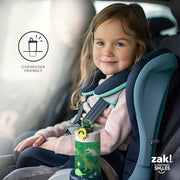Zak Designs Marvel Spider-Man Sage 16oz Leak-Proof Straw Kids Water Bottle | BPA Free, Durable Plastic, Cupholder Friendly, Dishwasher Safe, Easy to Clean, Lid Lock, Handle, For School, Home, Travel