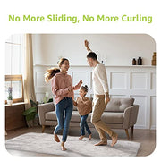 Rabenda Rug Tape Gripper for Hardwood Floors No Damage, 12 Pcs Carpet Tape | Double Sided Rug Stickers for Wood Floor, Non Slip Rug Pads for Area Rugs, Reusable, Keeps Corners Flat, Washable, Black