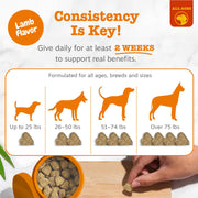 Zesty Paws Dog Allergy Chews - Dog Allergy Relief, Lamb, 90 Ct | Itch Relief for Dogs Soft Chews with Probiotics for Itchy Skin, Ears and Paws