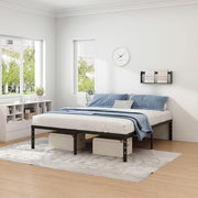 NEW JETO Metal Bed Frame,Queen Size Bed Frame with Storage Space,14 Inch | Heavy Duty Sturdy Mattress Foundation,Easy Assembly,No Box Spring Needed, Black