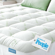 Niagara Sleep Solution Queen Ultra Soft Mattress Topper — Back Pain Relief | Rayon Derived from Bamboo, 20" Deep Pocket, Breathable Pillow Top Mattress Pad, Perfect for Hot Sleepers, Green