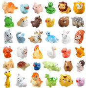 DIYDEC 40pcs Mini Resin Animal 40 Styles Tiny Resin Animals Miniature Little Small Animal Figures Bulk for Micro Fairy Garden Landscape Accessories Dollhouse Hide Crafts Decor Aquarium Toys