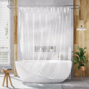 AmazerBath Shower Curtain Liner, 72x72 Clear Shower Curtain Liner, Waterproof Plastic Shower Liner, Cute Lightweight PEVA Shower Curtain for Bathroom with 3 Magnets and 12 Rustproof Metal Grommets