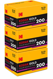 Kodak Gold 200 35mm Film Roll 24 Exp 3 Rolls with Sturdy Tiger Storage Case