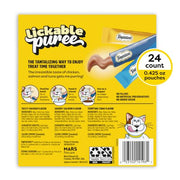 Temptations Creamy Puree Cat Treats, Chicken, Salmon & Tuna, 24 Count | Chicken, Salmon, Tuna flavors, under 15 cal/tube, no added sugar/fillers, squeezable treat or meal topper, great for seniors