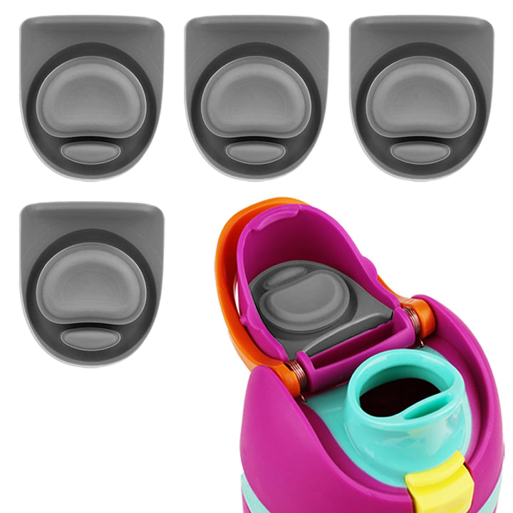 4pcs Replacement Lid Seal Gasket Stopper for Owala FreeSip 24oz 32oz | Water Bottle Top Part for Owala 16/19/24/32/40oz Rubber Spout Insert Cap Mouth Silicone Plug Accessories BPA-Free (Gray)
