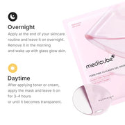 medicube Jelly Gel Mask with Salmon DNA PDRN Pink Collagen, Plump & Hydrate | Overnight Face Mask for Glass Glow Skin - Hydration, Firming, Moisturizing & Elasticity Care, Korean Skincare, 28g x 4ea